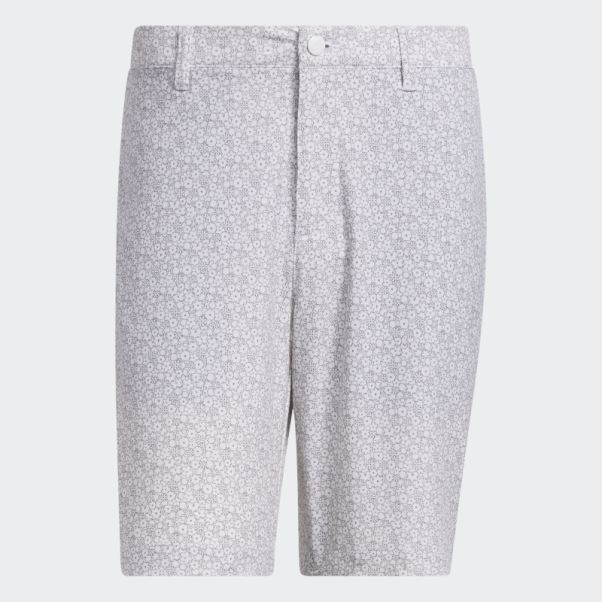 Adidas Short De Golf Imprimé Ultimate365 Neuf Pouces Blanc