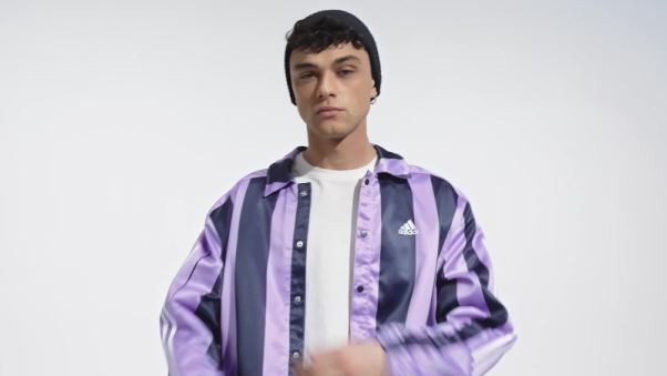 Veste D'entraîneurs En Satin Adidas Violette
