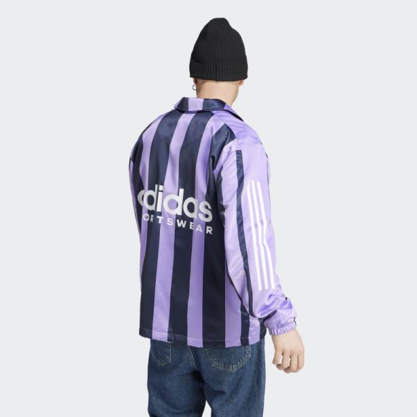 Veste D'entraîneurs En Satin Adidas Violette