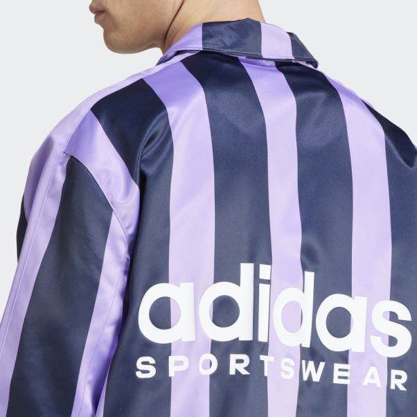 Veste D'entraîneurs En Satin Adidas Violette