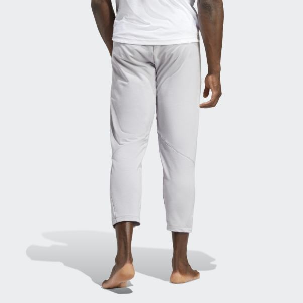 Gris Clair Chiné Conçu Pour L'entraînement Yoga Pantalon D'entraînement 7/8 Adidas