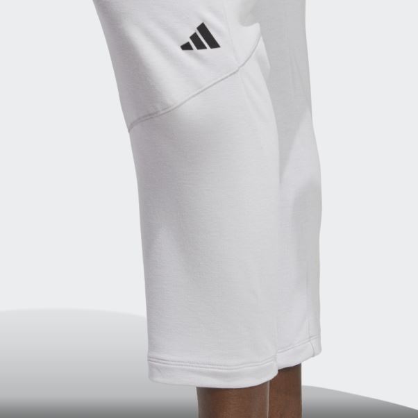 Gris Clair Chiné Conçu Pour L'entraînement Yoga Pantalon D'entraînement 7/8 Adidas