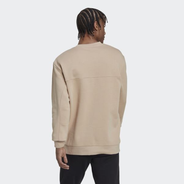Sweat-shirt Stadium Polaire Badge Of Sport Beige Adidas