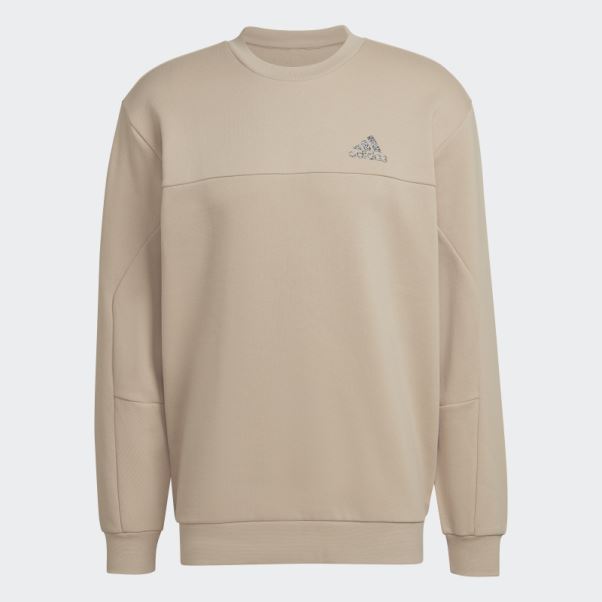 Sweat-shirt Stadium Polaire Badge Of Sport Beige Adidas
