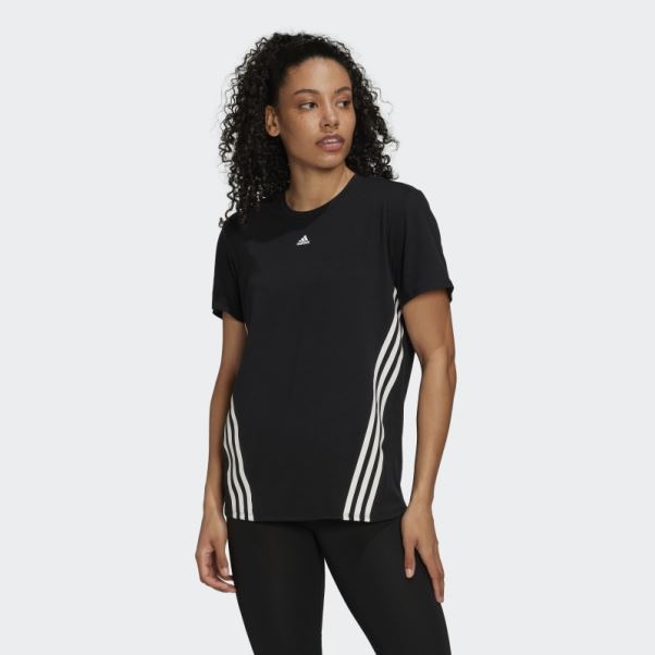 T-shirt Trainicons 3 Bandes Noir Adidas