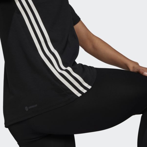 T-shirt Trainicons 3 Bandes Noir Adidas