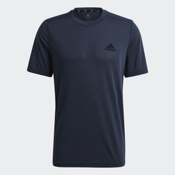 Adidas Aeroready Conçu Pour Déplacer Le Tee-shirt De Sport Feelready Bleu Marine