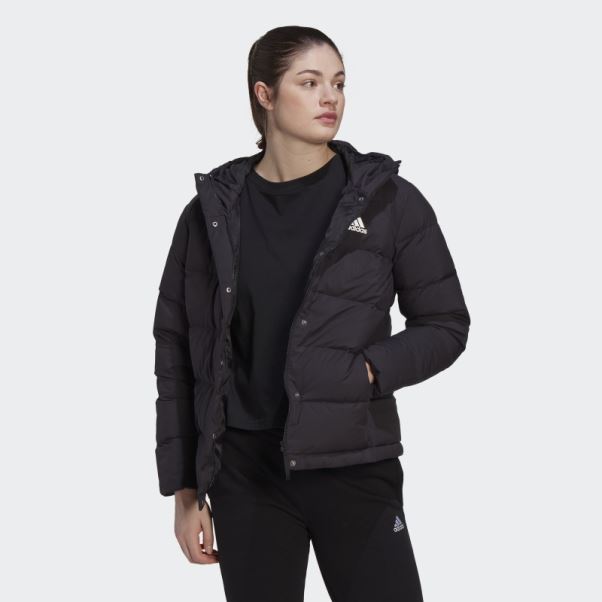 Doudoune à Capuche Helionic Adidas Noir