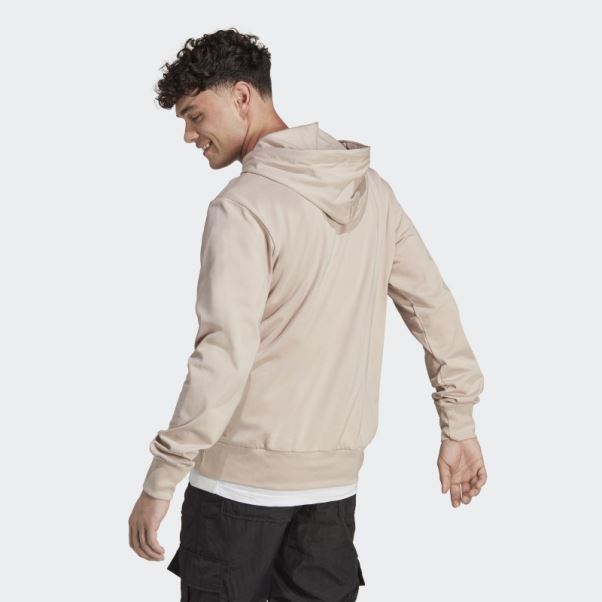 Adidas Sweat à Capuche Logo Essentials Taupe