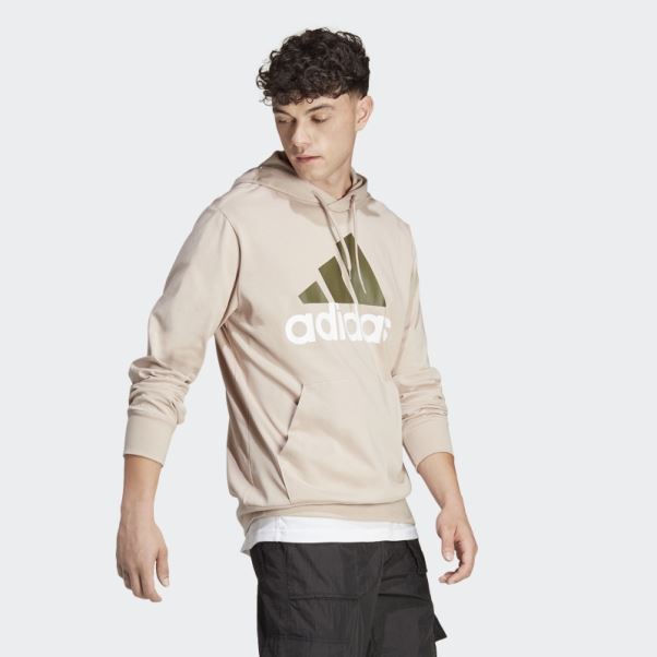 Adidas Sweat à Capuche Logo Essentials Taupe