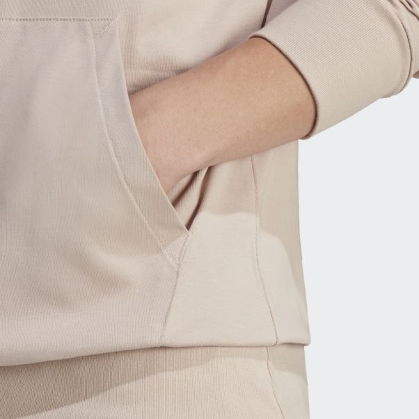 Adidas Sweat à Capuche Logo Essentials Taupe