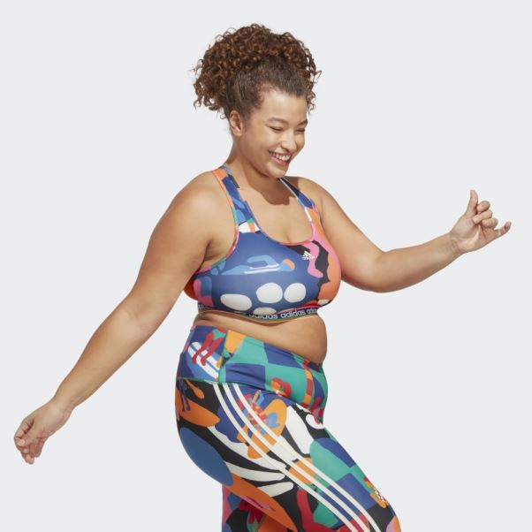 Soutien-gorge à Maintien Moyen Adidas X Farm Rio Vert Vif (taille Plus) Mode