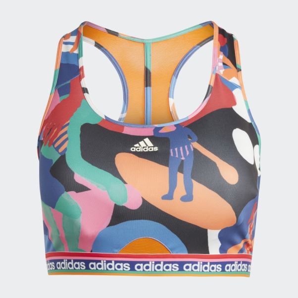 Soutien-gorge à Maintien Moyen Adidas X Farm Rio Vert Vif (taille Plus) Mode