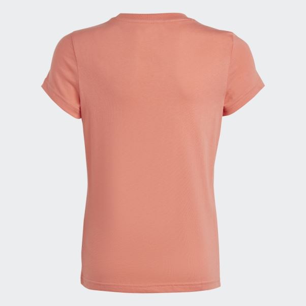 T-shirt En Coton à Gros Logo Essentials Adidas Corail