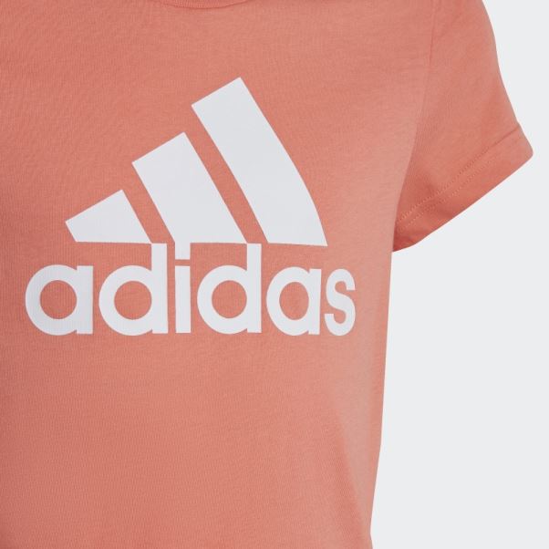 T-shirt En Coton à Gros Logo Essentials Adidas Corail