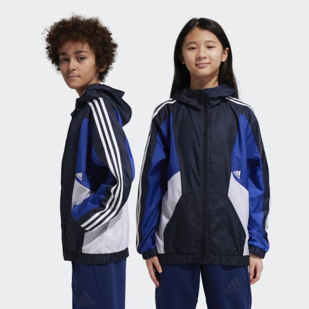 Coupe-vent Coupe Classique à 3 Bandes Colorblock D'encre Adidas