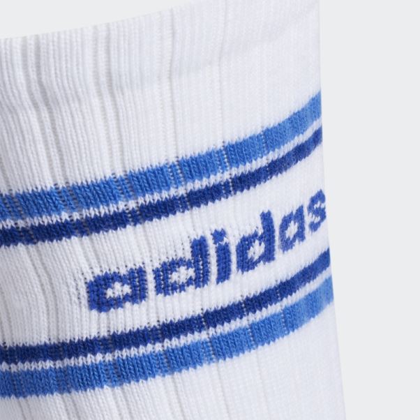 Forum Rib Crew Chaussettes 3 Paires Adidas Blanc