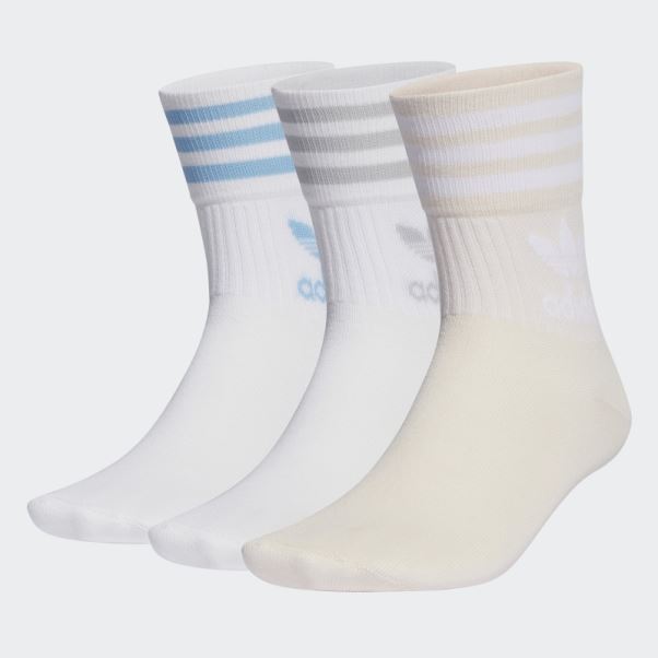 Chaussettes Mi-hautes Adidas - 3 Paires Quartz