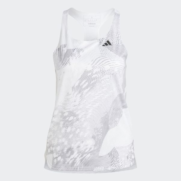 Débardeur Adidas Adizero Running Blanc