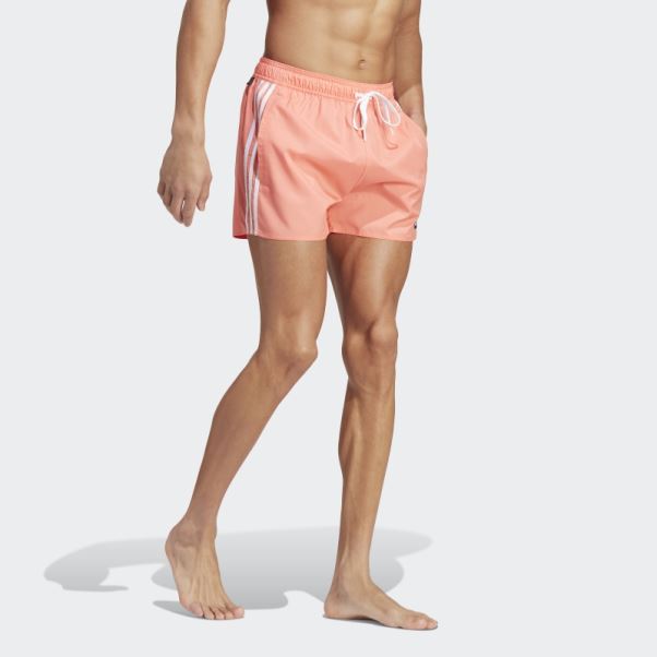 Short De Bain Adidas 3-stripes Clx Corail