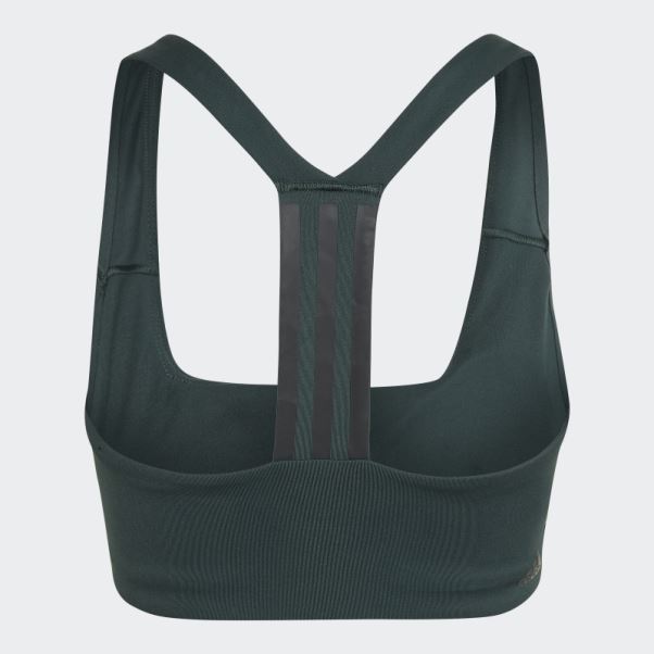 Soutien-gorge à Maintien Moyen Adidas Powerimpact Training Vert