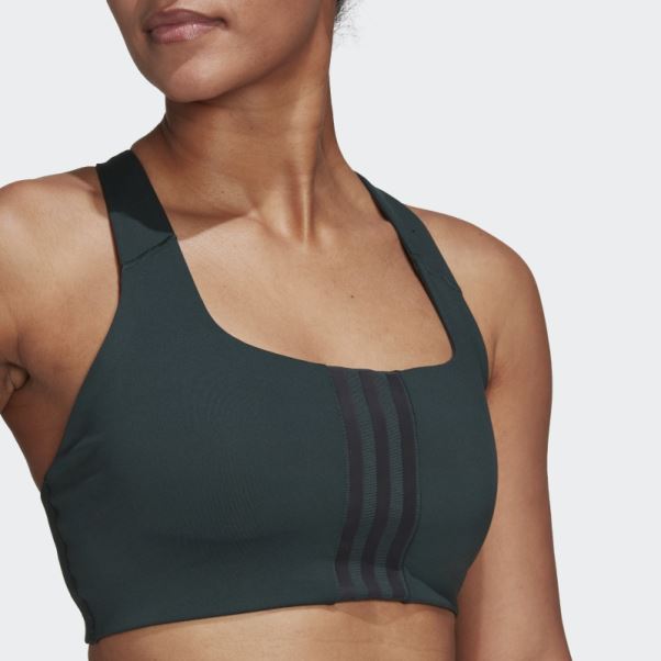 Soutien-gorge à Maintien Moyen Adidas Powerimpact Training Vert
