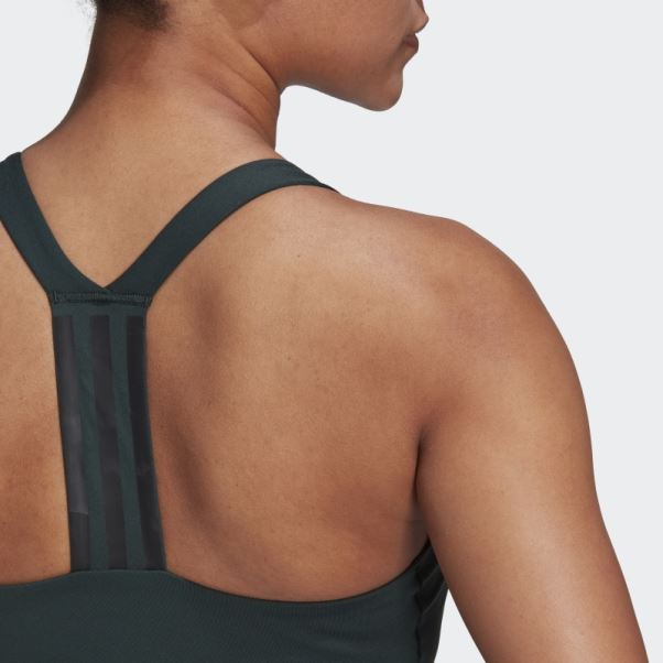 Soutien-gorge à Maintien Moyen Adidas Powerimpact Training Vert