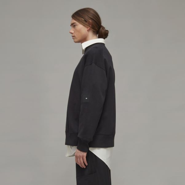 Adidas Y-3 Pull Ras Du Cou En Coton Bio éponge élégant
