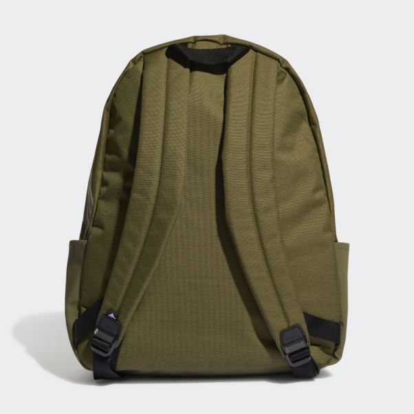Sac à Dos Classique à 3 Bandes Adidas Olive