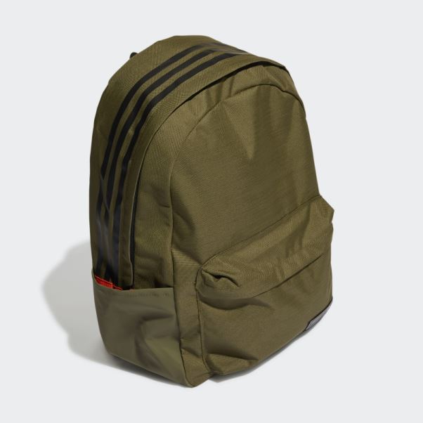 Sac à Dos Classique à 3 Bandes Adidas Olive