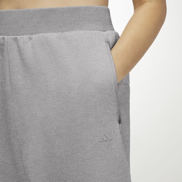 Pantalon De Survêtement Adidas Basketball Chiné Avoine Foncé Chaud