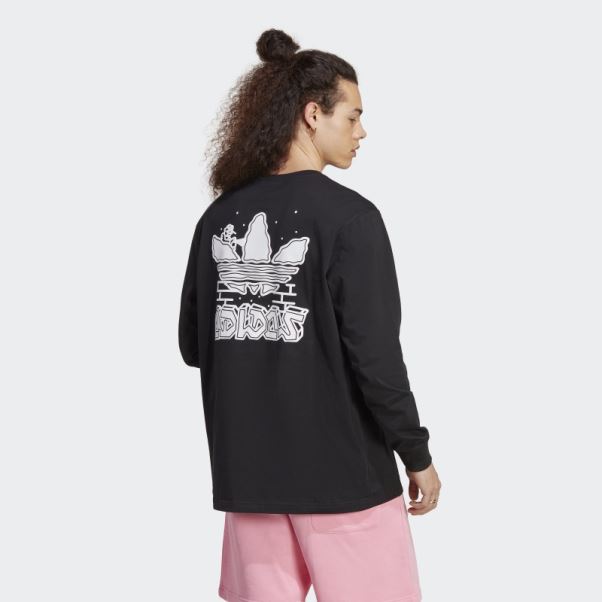Hack The Elite T-shirt Graphique à Manches Longues Adidas Noir