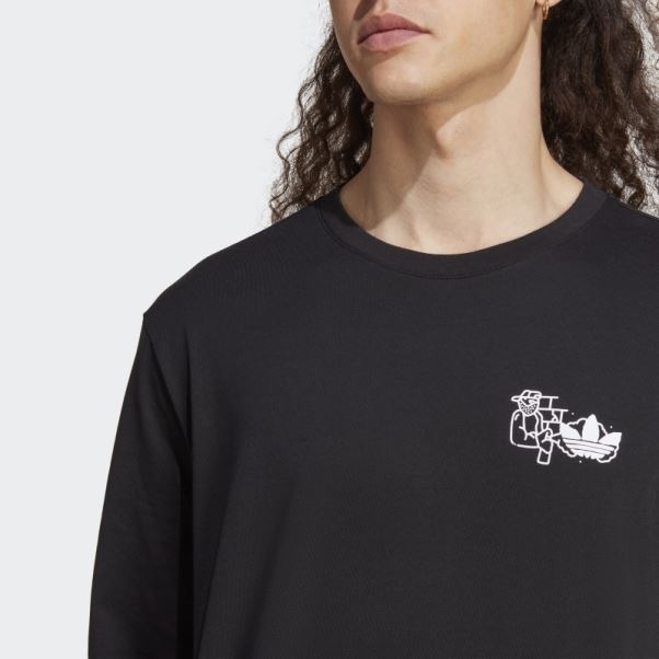 Adidas Hack The Elite Graphique T-shirt Manches Longues Noir