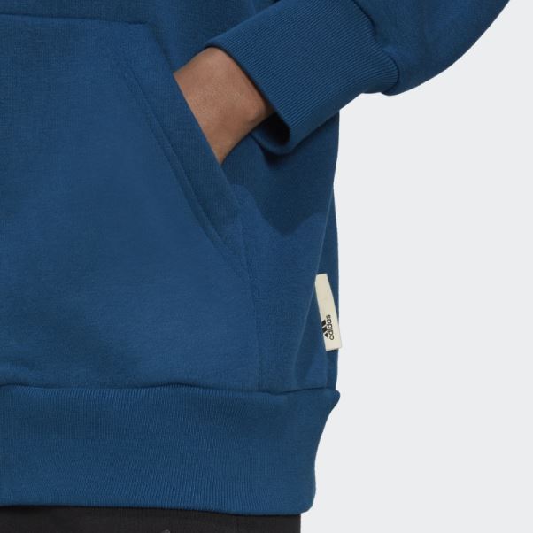 Adidas Studio Lounge Fleece Full-zip Hoodie Marine