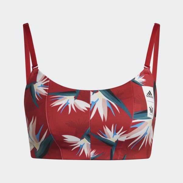 Soutien-gorge à Maintien Léger Adidas Thebe Magugu Studio Rouge