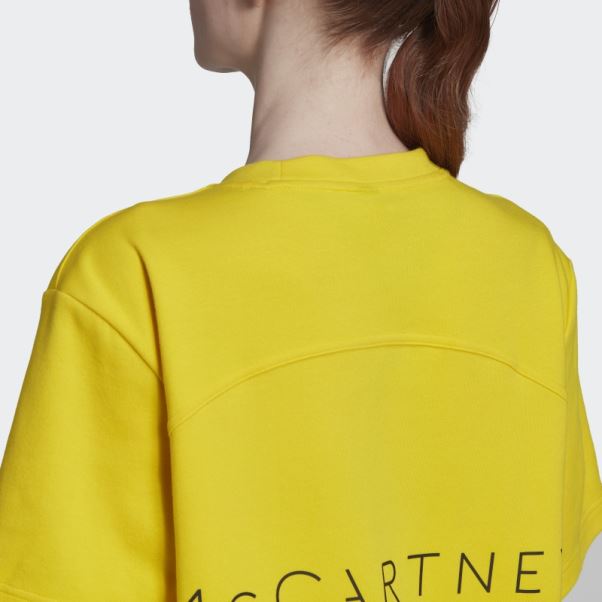 Adidas By Stella Mccartney Logo Tee Jaune Chaud