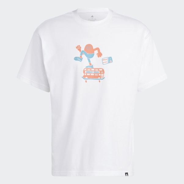 T-shirt Graphique Blanc élégant Adidas