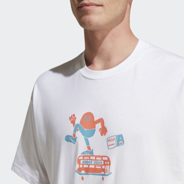 T-shirt Graphique Blanc élégant Adidas