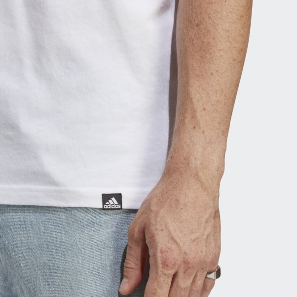 T-shirt Graphique Blanc élégant Adidas