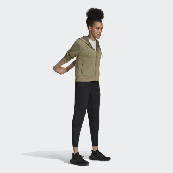 Sweat à Capuche Zippé Adidas Orbit Hyperglam Vert