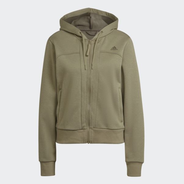 Sweat à Capuche Zippé Adidas Orbit Hyperglam Vert