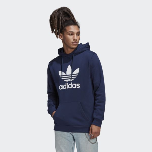 Sweat à Capuche Adicolor Classics Trèfle Night Indigo Adidas