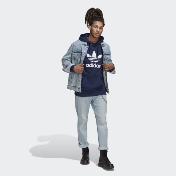 Sweat à Capuche Adicolor Classics Trèfle Night Indigo Adidas