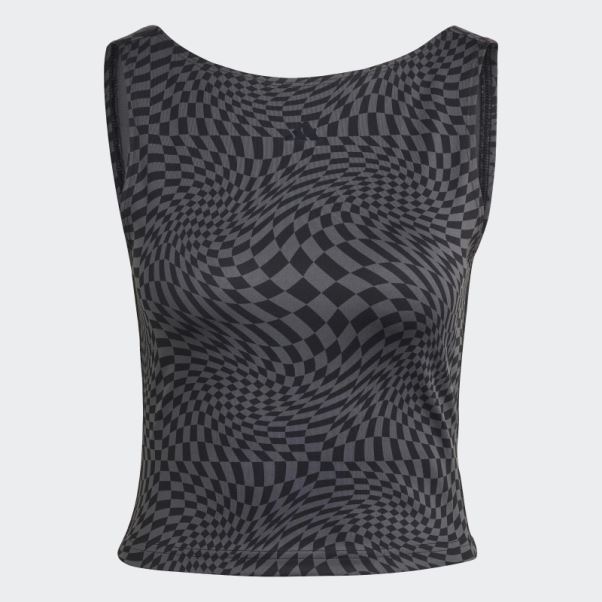 Débardeur De Yoga Imprimé Clash Noir Adidas