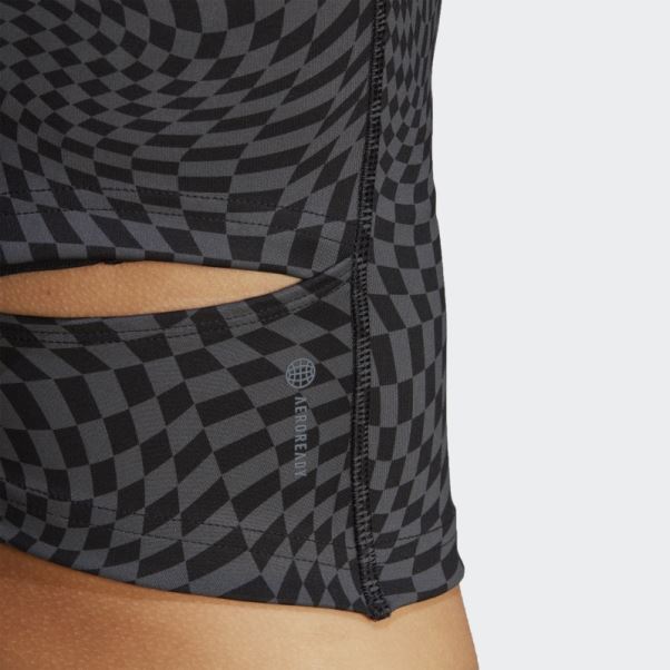 Débardeur De Yoga Imprimé Clash Noir Adidas