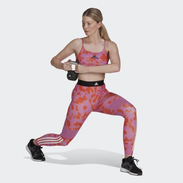 Adidas Hyperglam Imprimé 7/8 Leggings Orange