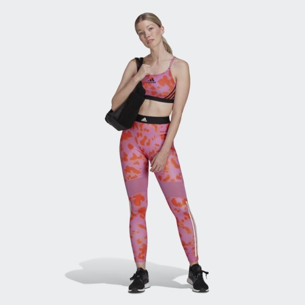 Adidas Hyperglam Imprimé 7/8 Leggings Orange