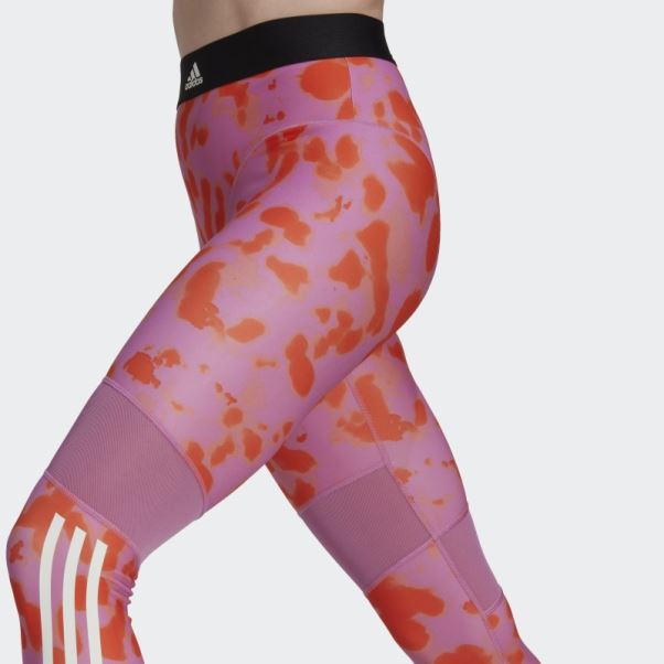 Adidas Hyperglam Imprimé 7/8 Leggings Orange