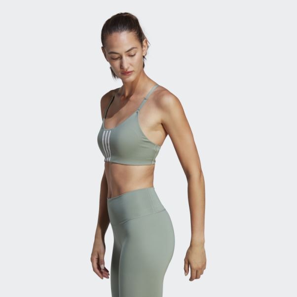 Soutien-gorge à Maintien Léger Adidas Aeroimpact Training Blanc