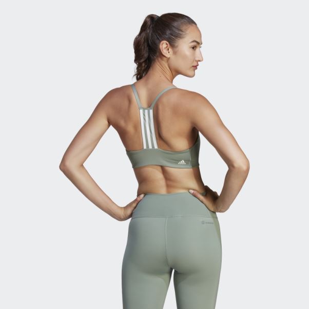 Soutien-gorge à Maintien Léger Adidas Aeroimpact Training Blanc